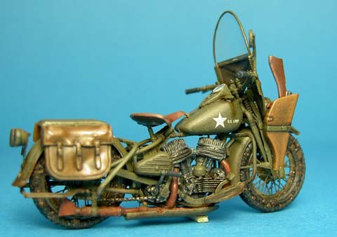 Motocicleta Militar Harley Davidson - Escala 1/35