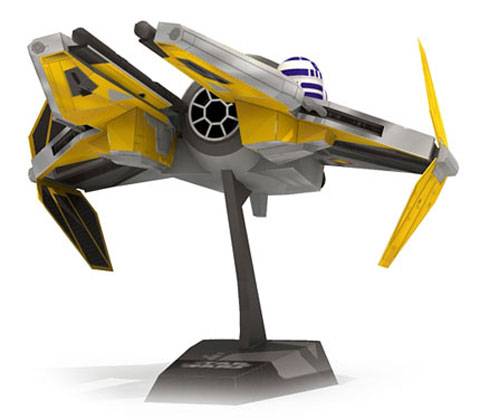 Recortable de Papel de la Nave ETA-2 Jedi Starfighter de Anakin Skywalker.