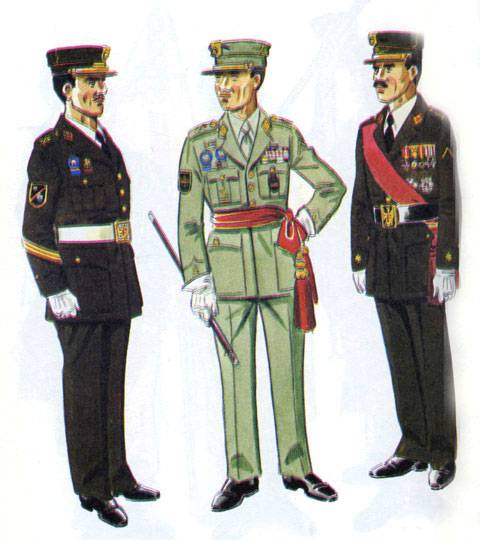 Sargento, General de Brigada y Comandante Legionarios 