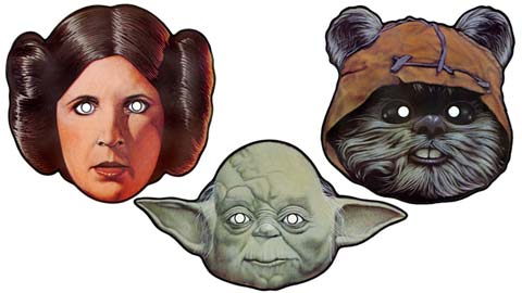 Máscaras de la Princesa Leia, Wicket W. Warrick y Yoda