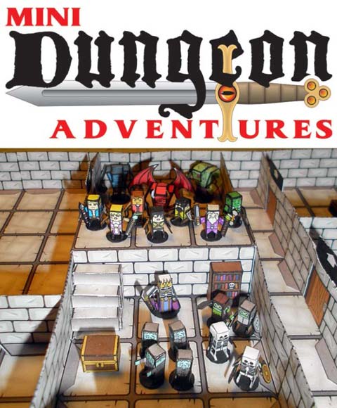 Recortable de papel de Mini Dungeon Adventures