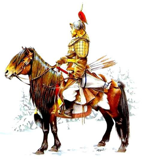 Arquero Mongol a caballo. 