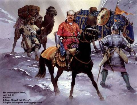 Mongoles en la Campaña de Babur