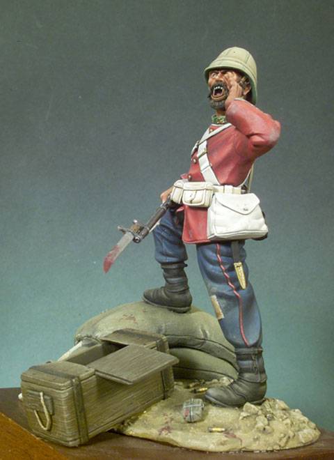 La Viñeta representa a la figura de un Sargento veterano perteneciente a la compañía B 