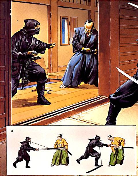 Ninjas asesinando al señor del Castillo