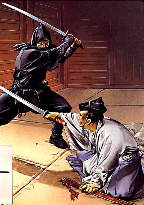 Ninjas asesinando al señor del Castillo