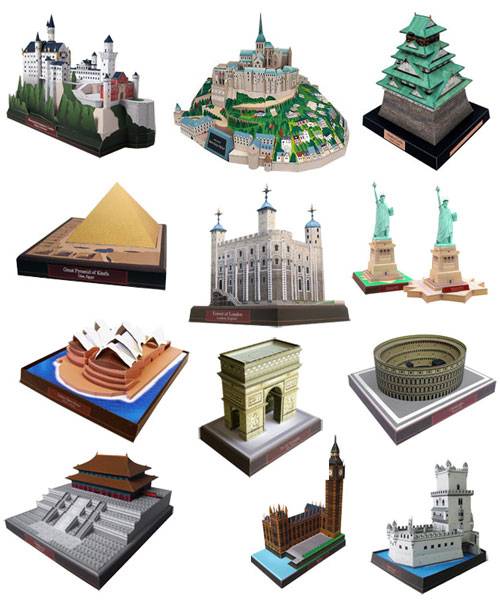 Paper Models de Edificios Famosos