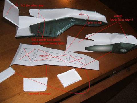 Planos de la Nave de desembarco D-77 Pelican ( Dropship ) perteneciente al videojuego futurista de acción  Halo 3