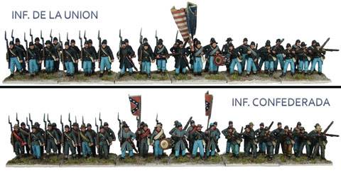 ejércitos de la Unión y Confederados 