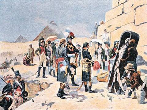 Napoleon se instruye en la cultura egipcia