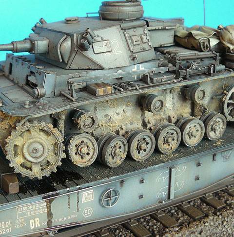 Vagon Plataforma SS y Pz.Bef.III Ausf K - Escala 1/35