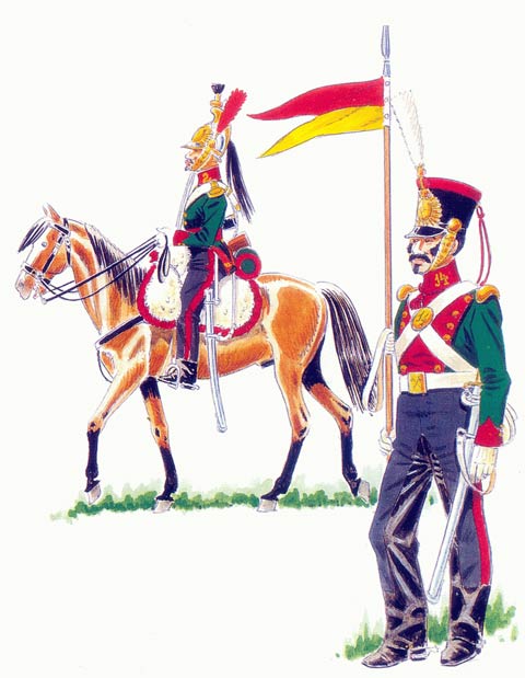 Regimiento de Cazadores de Numancia nº 2 (1844-1846) y Regimiento de Lanceros de Numancia nº 14 (1847-1850)