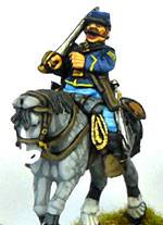 Las siguientes figuras componen el contingente del mandado por el General Custer. Las figuras se encuentran a escala de 28 mm