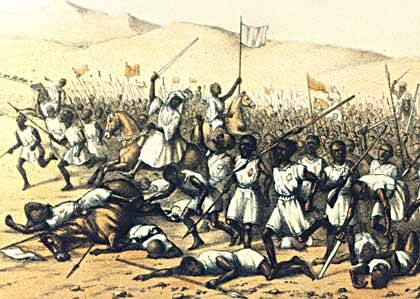 El Imperio Británico en Sudán entre 1883-85.