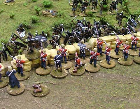 Diorama del campo de batalla de Rorkes Drift.