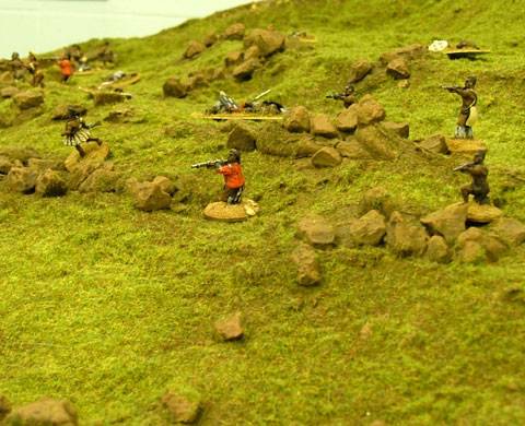 Diorama del campo de batalla de Rorkes Drift.