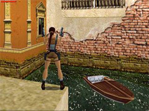 Recortable de Papel de La lancha motora  de Lara Croft