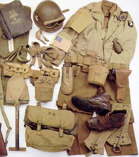 Uniformes utilizados por las Tropas Norteamericanas durante las 2ª Guerra Mundial.