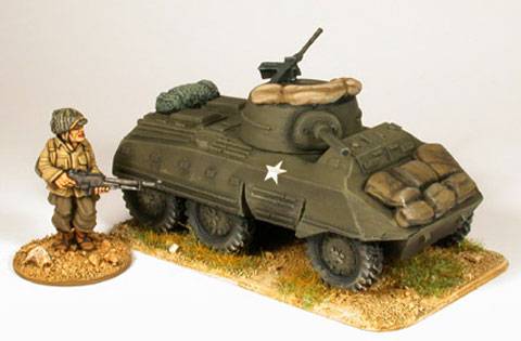 Figuras y vehículos americanos de la segunda guerra mundial a escala 28 mm