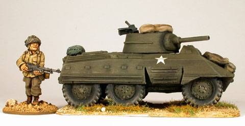 Figuras y vehículos americanos de la segunda guerra mundial a escala 28 mm