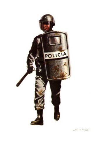 FUERZAS DE LA POLICIA ARMADA, EQUIPO ANTIDISTURBIOS - 1976