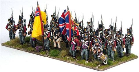 Infanteria de linea britanica en formacion. 