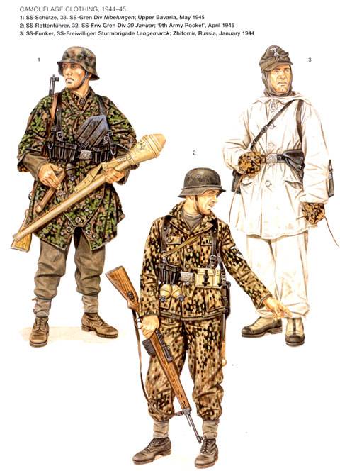 Ropa de Camuflage, 1944-1945