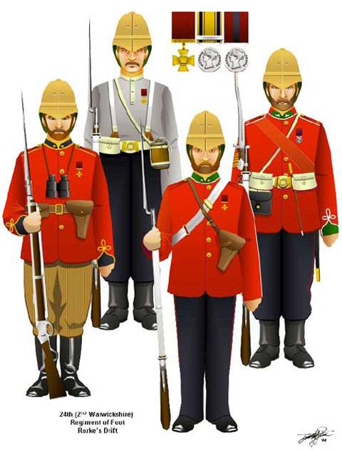 24 Th ( 2º Wawhickshire ) Regiment of FootmRorke´s Drift. Guerra Zulu. 