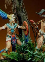 Guerreros Mayas en Combate - Escala 70mm