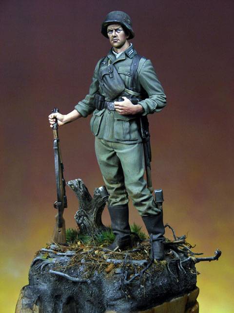 Figura de un soldado alemán de la Wehrmacht de la Casa de Miniaturas Pegaso Models